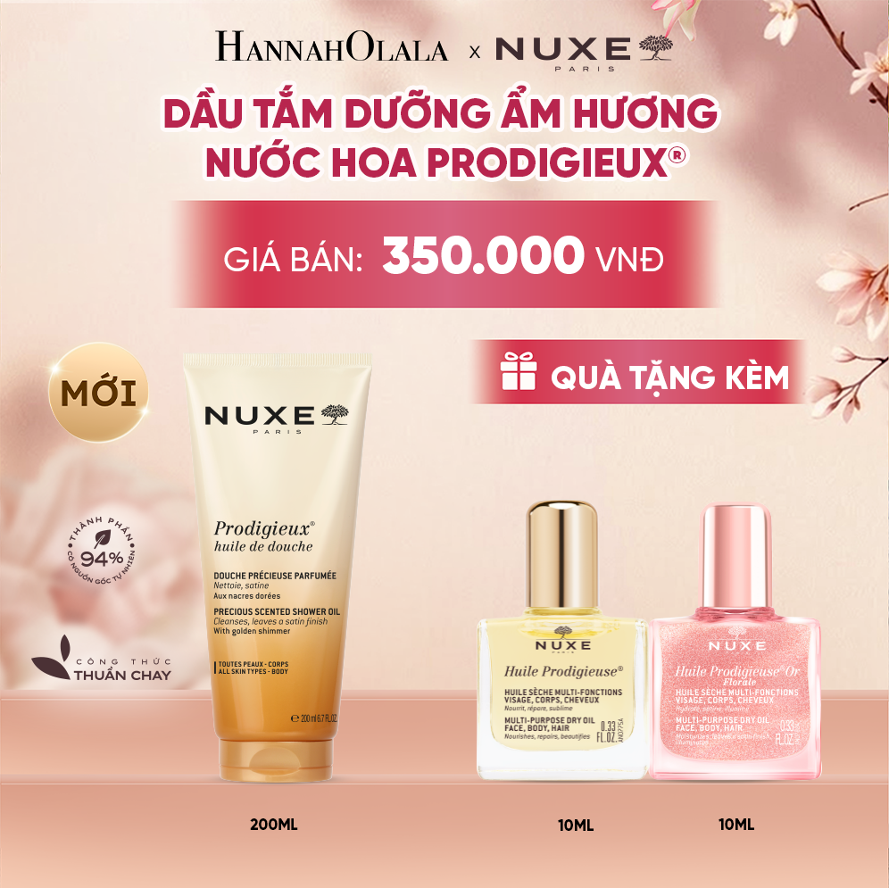  DẦU TẮM/GEL TẮM DƯỠNG ẨM HƯƠNG NƯỚC HOA NUXE PRODIGIEUX® 200ML (CHỌN HƯƠNG) - A1808 