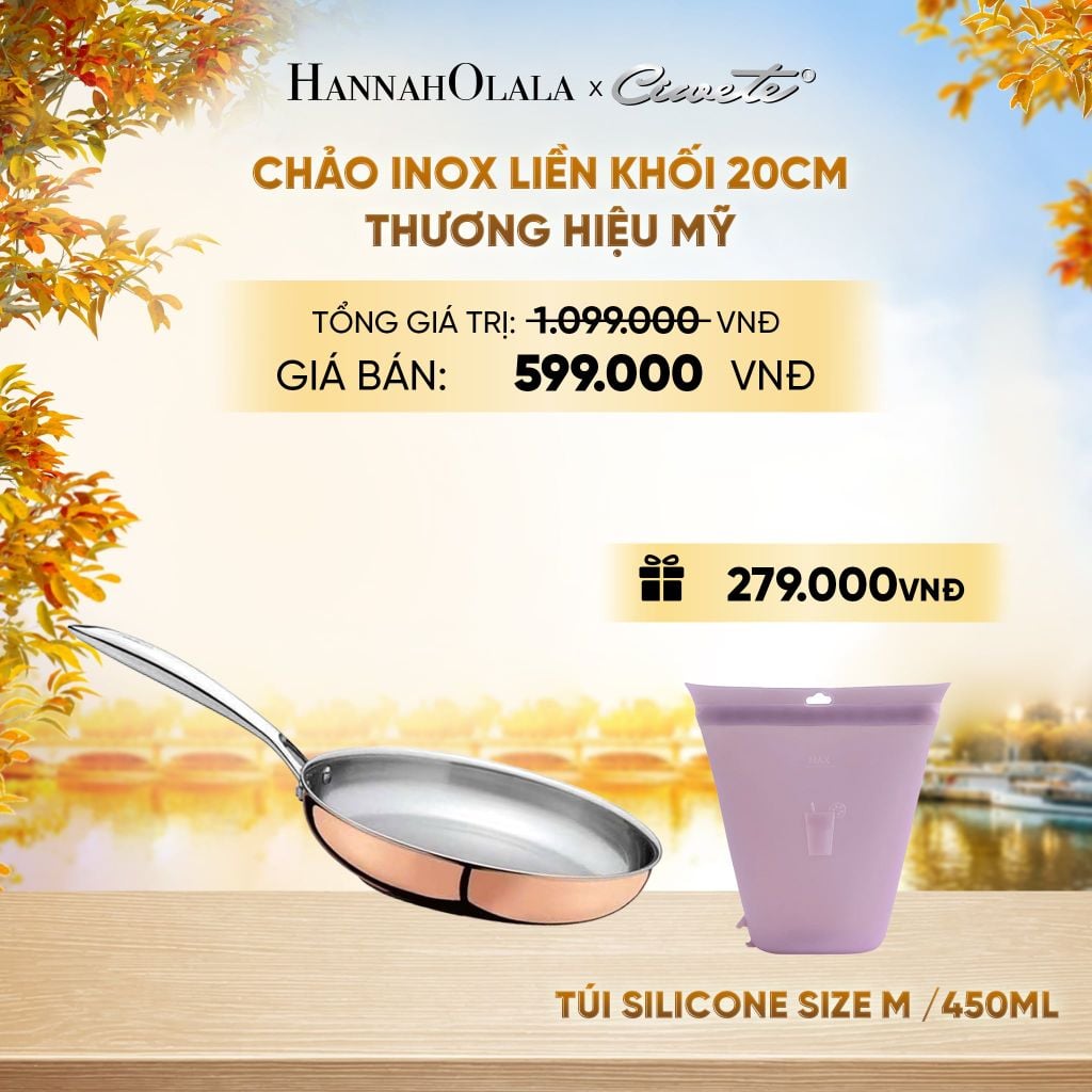  CHẢO CẠN INOX LIỀN KHỐI CAO CẤP CIWETE ROYAL KNIGHT - DEAL 8 - E1601 