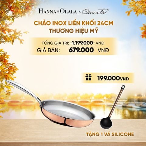  CHẢO CẠN INOX LIỀN KHỐI CAO CẤP CIWETE ROYAL KNIGHT - DEAL 8 - E1601 