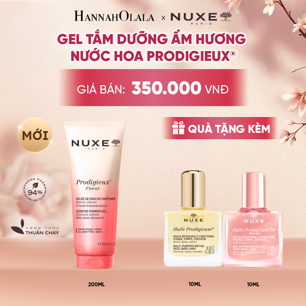  DẦU TẮM/GEL TẮM DƯỠNG ẨM HƯƠNG NƯỚC HOA NUXE PRODIGIEUX® 200ML (CHỌN HƯƠNG) - A1808 