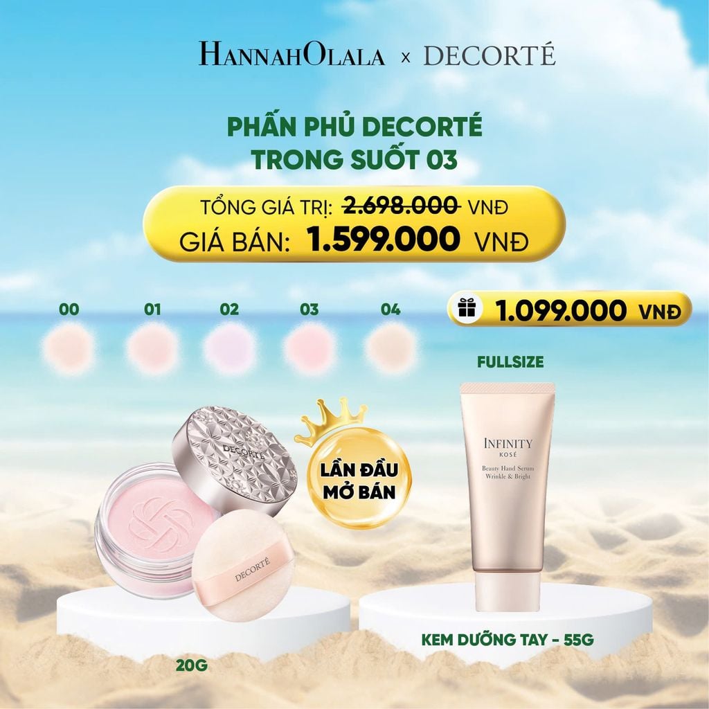  DEAL 8: PHẤN PHỦ TRONG SUỐT, HIỆU CHỈNH SẮC DA DECORTÉ 