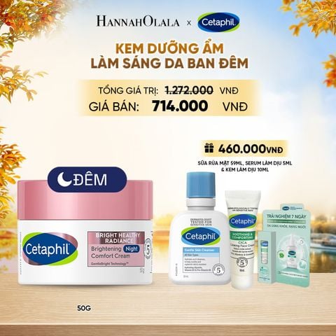  KEM DƯỠNG ẨM SÁNG DA BAN ĐÊM DỊU LÀNH CHO DA NHẠY CẢM CETAPHIL BRIGHT HEALTHY RADIANCE NIGHT CREAM 50G DEAL 8: - E1755 
