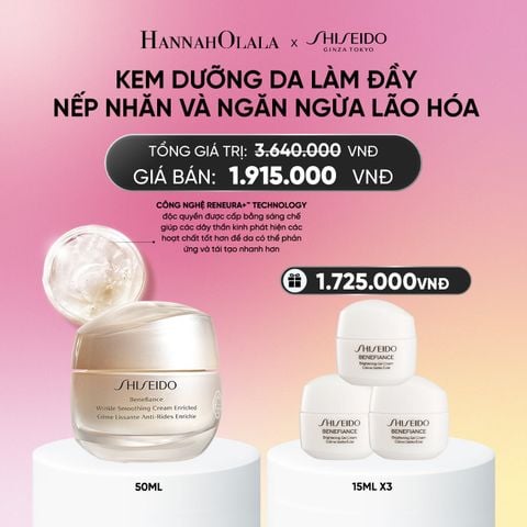  KEM DƯỠNG DA CHỐNG LÃO HÓA GIÀU ẨM SHISEIDO BENEFIANCE WRINKLE SMOOTHING CREAM ENRICHED 50ML - DEAL 8 