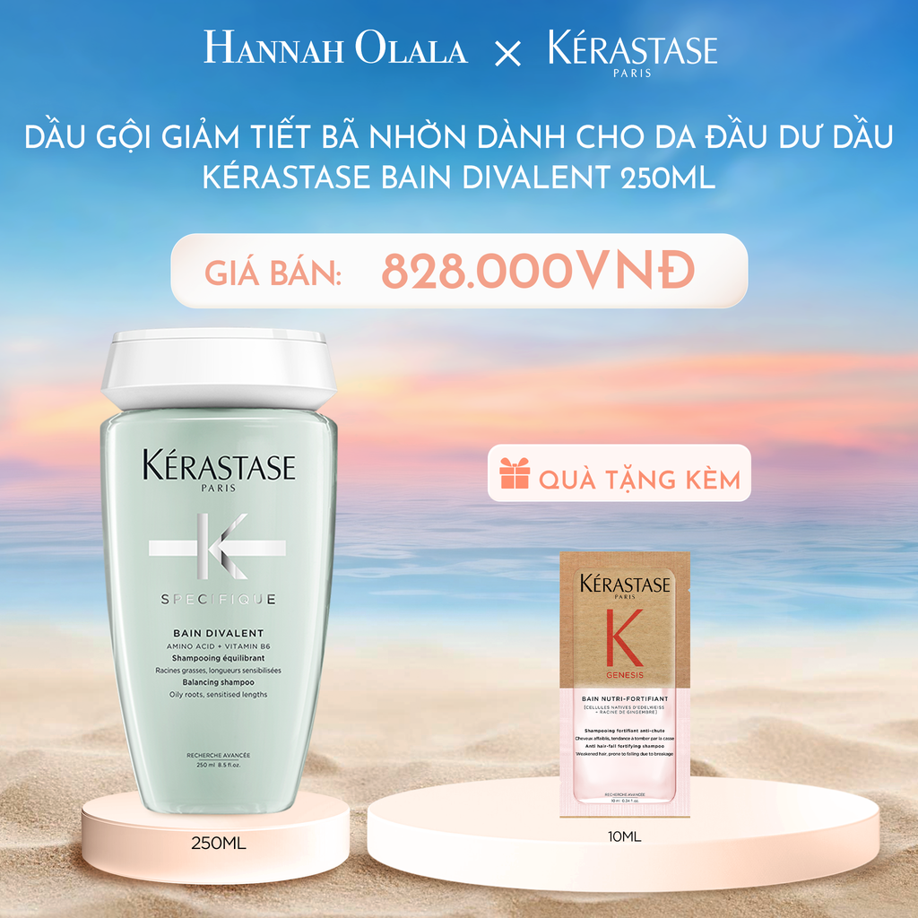  C871_DEAL 8: DẦU GỘI GIẢM TIẾT BÃ NHỜN DÀNH CHO DA ĐẦU DƯ DẦU KÉRASTASE BAIN DIVALENT 250ML 