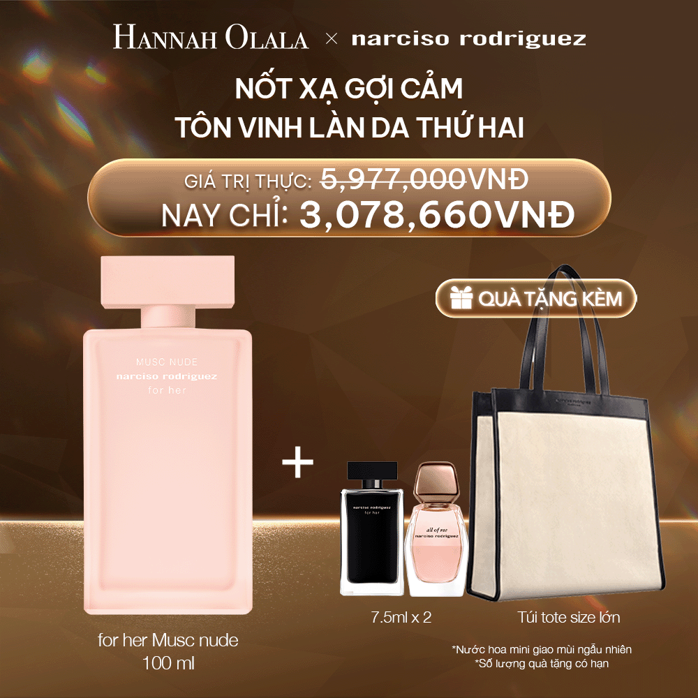  DEAL 8:  NƯỚC HOA NỮ NARCISO RODRIGUEZ MUSC NUDE EDP 100ML 