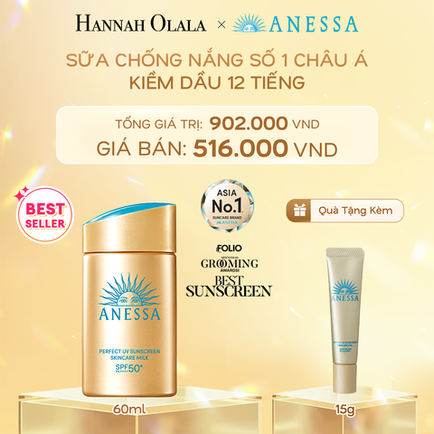  DEAL 8: SỮA CHỐNG NẮNG DƯỠNG DA KIỀM DẦU BẢO VỆ HOÀN HẢO ANESSA GOLD MILK SPF50+ PA++++ 60ML 