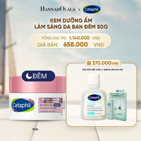  KEM DƯỠNG ẨM SÁNG DA BAN ĐÊM DỊU LÀNH CHO DA NHẠY CẢM CETAPHIL BRIGHT HEALTHY RADIANCE NIGHT CREAM 50G DEAL 8: 