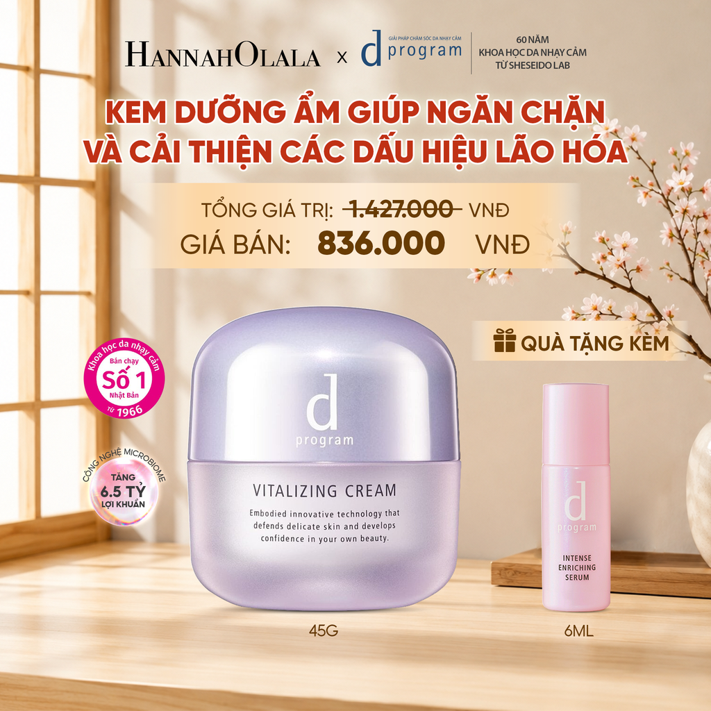  KEM DƯỠNG NGĂN NGỪA LÃO HÓA D PROGRAM VITALIZING CREAM 45G - DEAL 8 