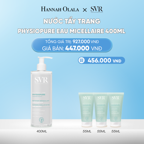  DEAL 08: NƯỚC TẨY TRANG CHO DA NHẠY CẢM SVR PHYSIOPURE EAU MICELLAIRE 400ML 