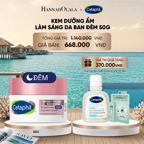  DEAL 8: KEM DƯỠNG ẨM SÁNG DA BAN ĐÊM DỊU LÀNH CHO DA NHẠY CẢM CETAPHIL BRIGHT HEALTHY RADIANCE NIGHT CREAM 50G_ A1935_ D396 