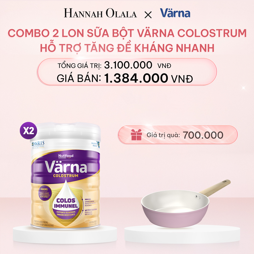  E397_DEAL 8: COMBO 2 LON SỮA BỘT VARNA COLOSTRUM LON 850G - HỖ TRỢ TĂNG ĐỀ KHÁNG 