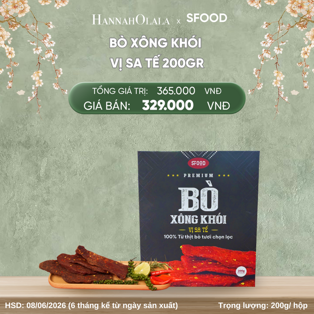  DEAL 08: BÒ XÔNG KHÓI – VỊ SA TẾ 200G 
