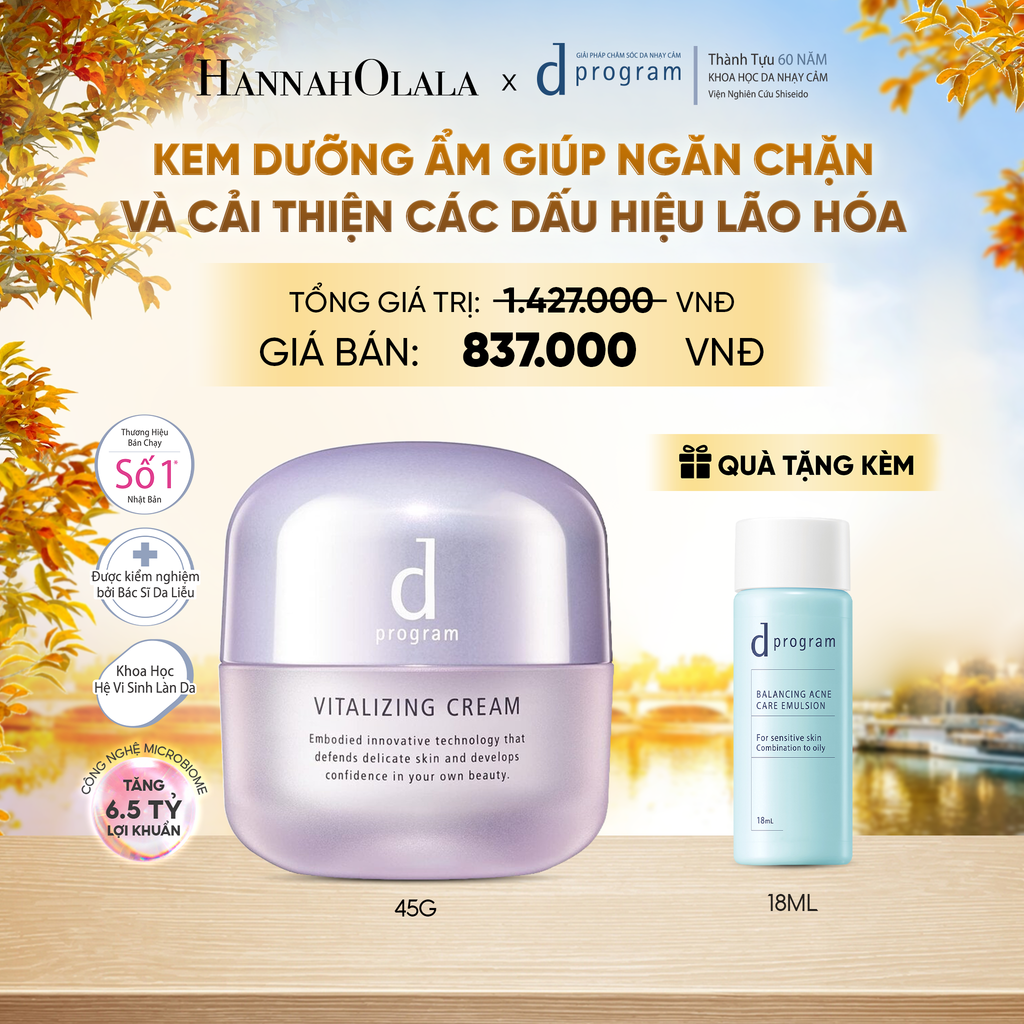  KEM DƯỠNG NGĂN NGỪA LÃO HÓA D PROGRAM VITALIZING CREAM 45G - DEAL8 - E122 