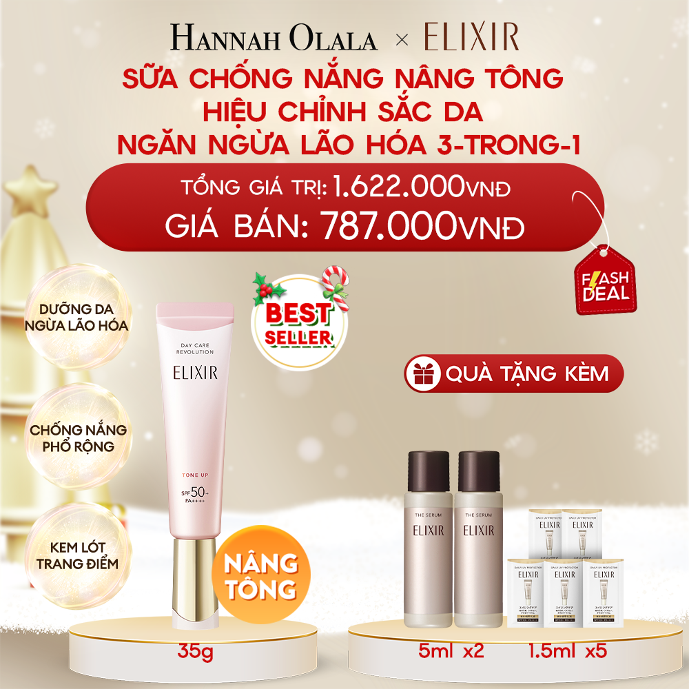  DEAL 8: SỮA CHỐNG NẮNG NÂNG TÔNG ELIXIR DAY CARE REVOLUTION TONE UP 35ML 