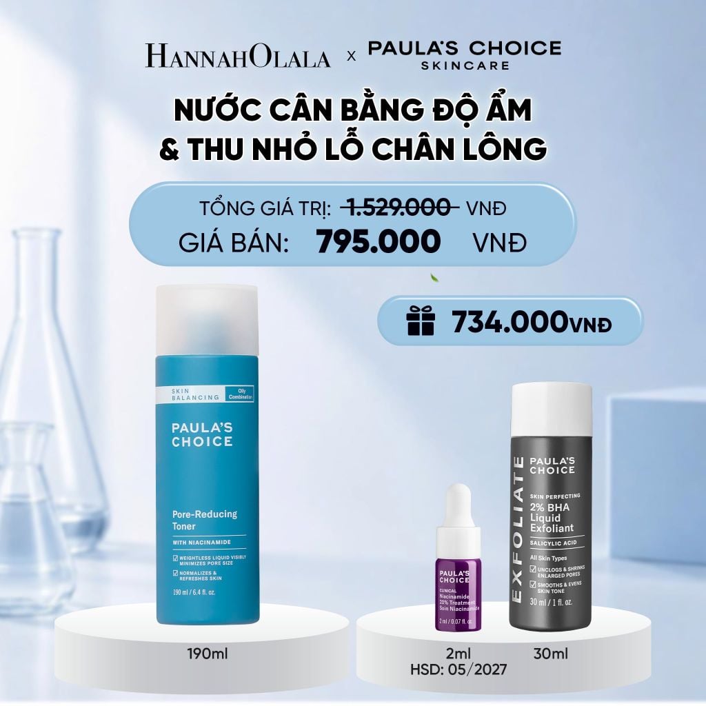 NƯỚC CÂN BẰNG ĐỘ ẨM VÀ ĐIỀU CHỈNH LỖ CHÂN LÔNG 190ML - DEAL 8 