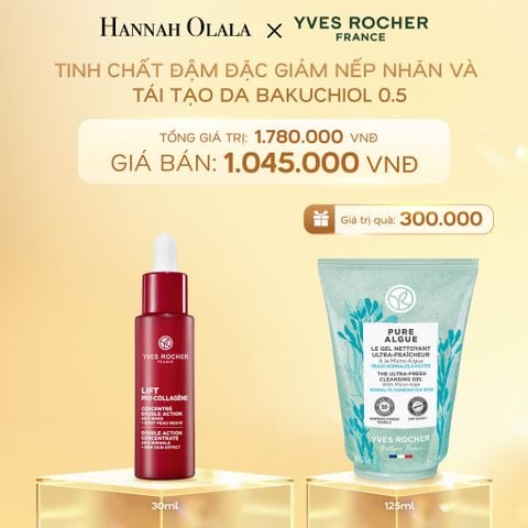  DEAL 8: TINH CHẤT ĐẬM ĐẶC GIẢM NẾP NHĂN VÀ TÁI TẠO DA BAKUCHIOL 0.5
TẶNG SỮA RỬA MẶT DÀNH CHO DA THƯỜNG 125ML 