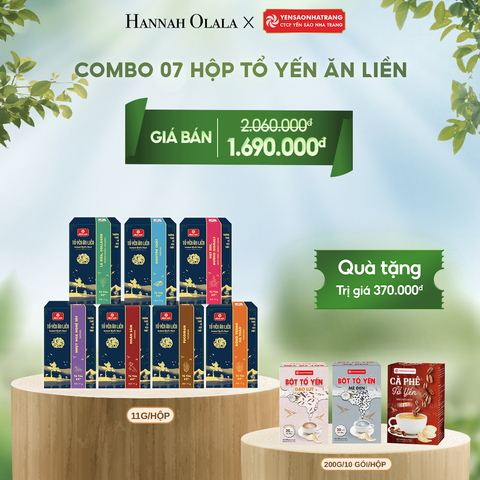  DEAL 8: COMBO 07 HỘP TỔ YẾN ĂN LIỀN 11G 