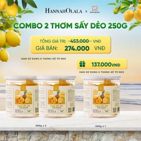  COMBO 2 THƠM SẤY DẺO 250G TẶNG 1 THƠM SẤY DẺO 250G DEAL 8: 