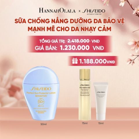  SỮA CHỐNG NẮNG CHO DA NHẠY CẢM SHISEIDO GSC PERFECT SUN PROTECTOR LOTION SENSITIVE SPF50+ 50ML - DEAL 8 - A3258 