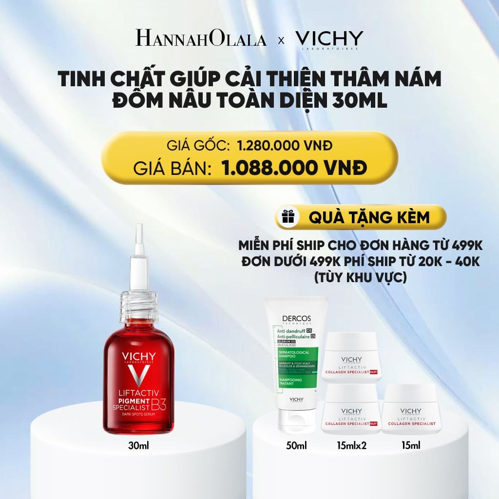  TINH CHẤT GIÚP CẢI THIỆN THÂM NÁM ĐỐM NÂU TOÀN DIỆN VICHY LIFTACTIV B3 DARK SPOTS SERUM 30ML - DEAL 8 : 