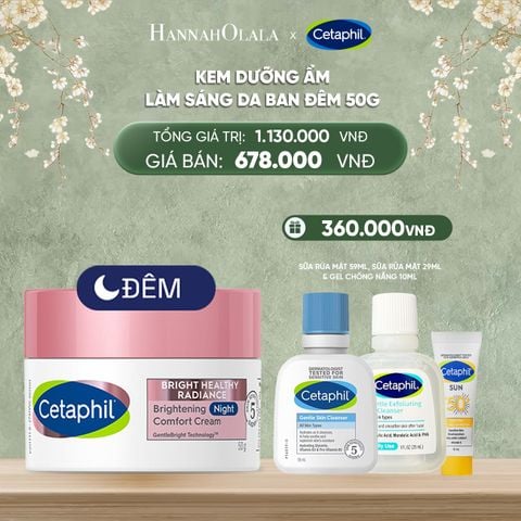  DEAL 8: KEM DƯỠNG ẨM SÁNG DA BAN ĐÊM DỊU LÀNH CHO DA NHẠY CẢM CETAPHIL BRIGHT HEALTHY RADIANCE NIGHT CREAM 50G 
