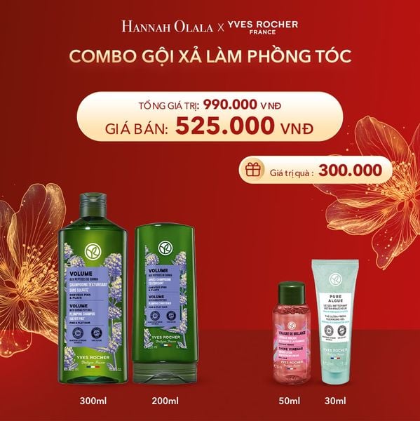  DEAL 11: COMBO GỘI XẢ LÀM PHỒNG TÓC TẶNG MINI GIẤM XẢ TÓC BÓNG MƯỢT + SỮA RỬA MẶT 