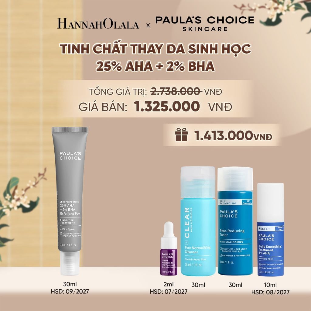  TINH CHẤT THAY DA SINH HỌC GIÚP DA SÁNG MỊN SKIN PERFECTING 25% AHA + 2% BHA EXFOLIANT PEEL 30ML HSD: 9/2027  - DEAL 11 - A1880 