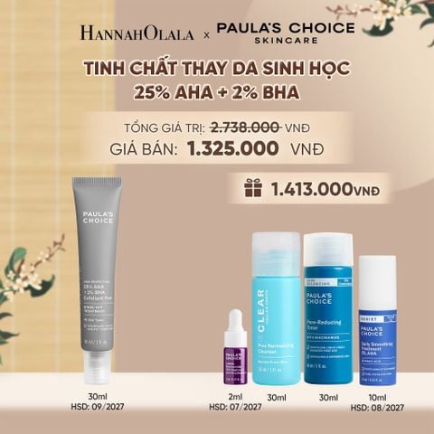  TINH CHẤT THAY DA SINH HỌC GIÚP DA SÁNG MỊN SKIN PERFECTING 25% AHA + 2% BHA EXFOLIANT PEEL 30ML HSD: 9/2027  - DEAL 11 - A1880 
