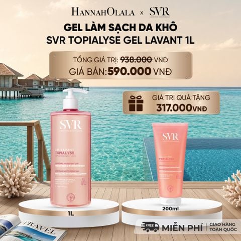  GEL RỬA MẶT CHO DA KHÔ SVR TOPIALYSE GEL LAVANT 1000ML - DEAL 08_ D249 