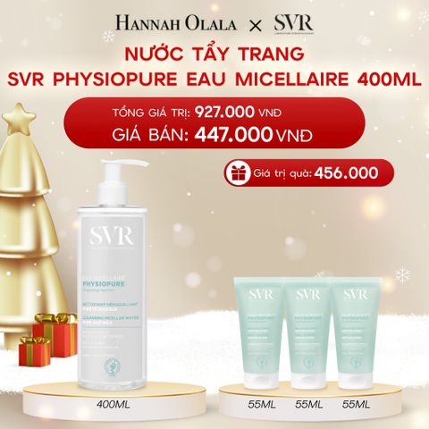  A943_DEAL 08: NƯỚC TẨY TRANG CHO DA NHẠY CẢM SVR PHYSIOPURE EAU MICELLAIRE 400ML 