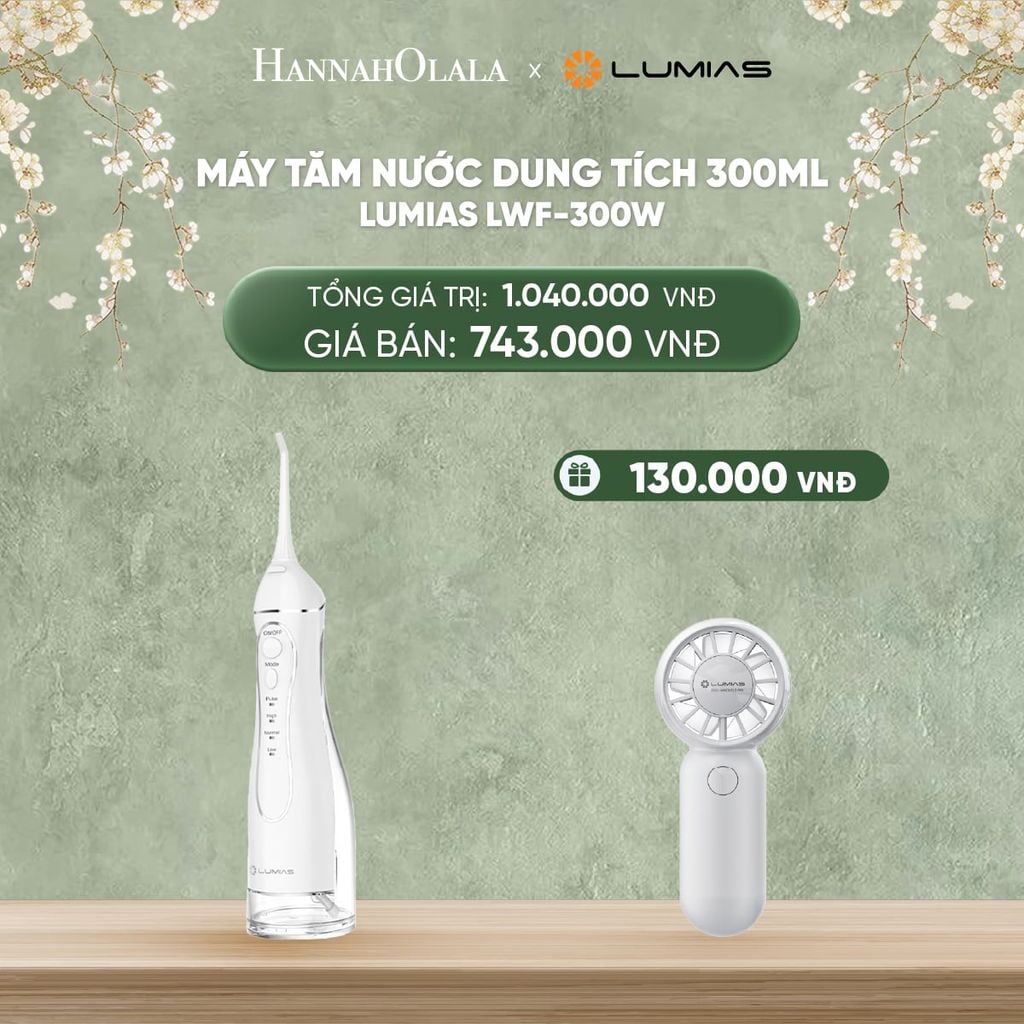  DEAL 8: MÁY TĂM NƯỚC DUNG TÍCH 300ML LUMIAS LWF-300W 