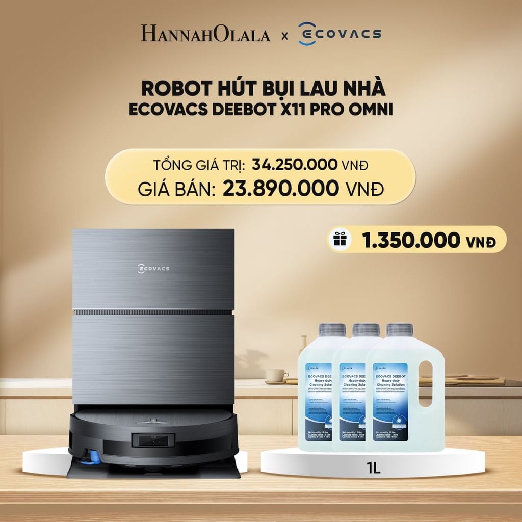  DEAL 8: ROBOT HÚT BỤI LAU NHÀ ECOVACS X11 OMNICYCLONE 