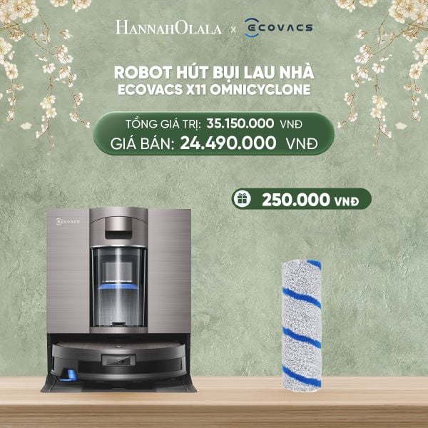  D134_DEAL 8: ROBOT HÚT BỤI LAU NHÀ ECOVACS X11 OMNICYCLONE 