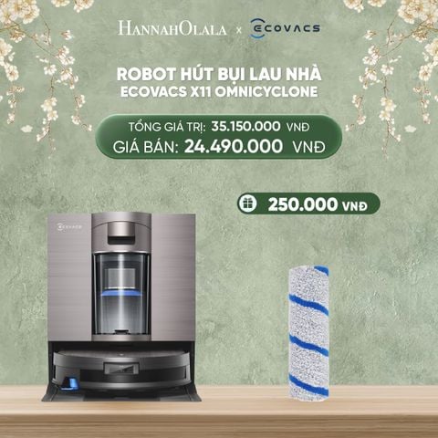  DEAL 8: ROBOT HÚT BỤI LAU NHÀ ECOVACS X11 OMNICYCLONE 