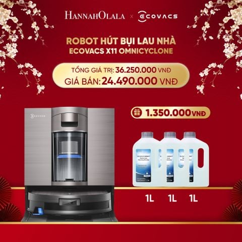  DEAL 8: ROBOT HÚT BỤI LAU NHÀ ECOVACS X11 OMNICYCLONE 