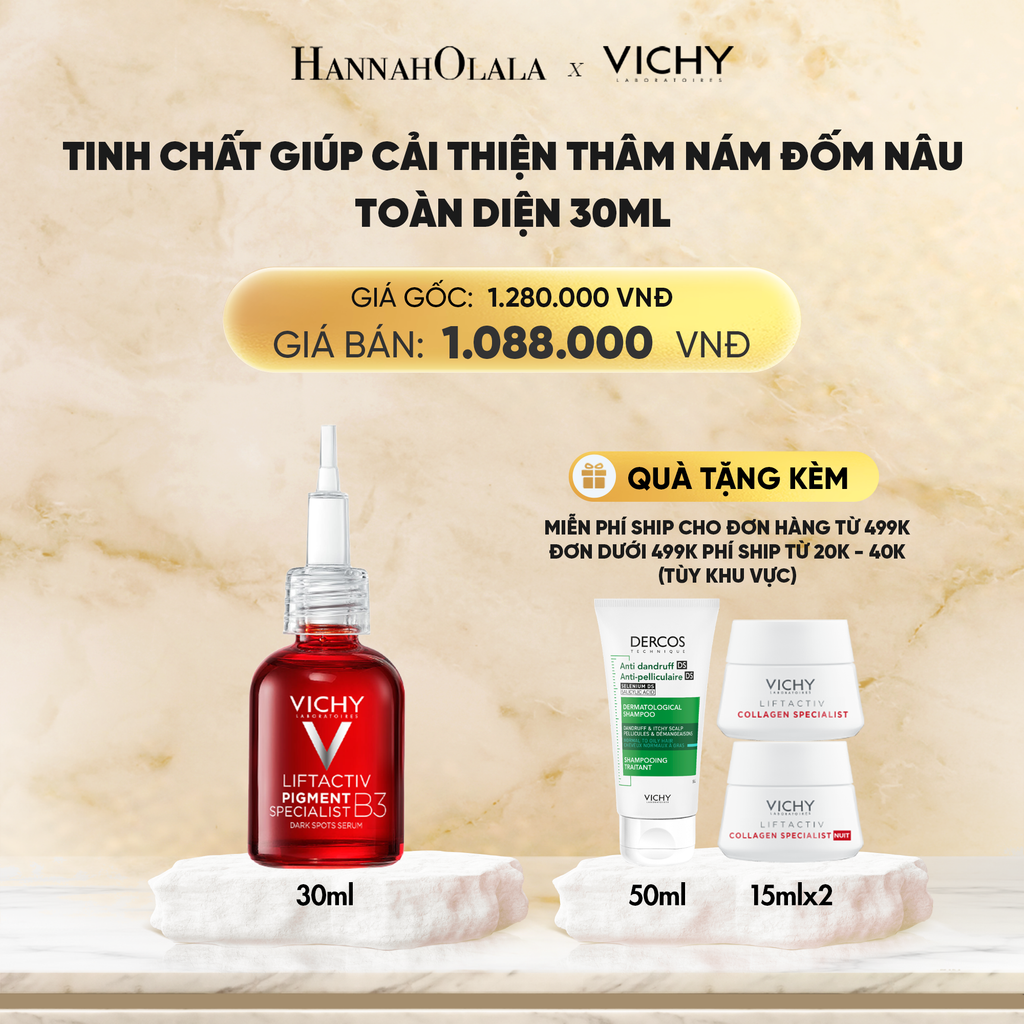  DEAL 8 TINH CHẤT GIÚP CẢI THIỆN THÂM NÁM ĐỐM NÂU TOÀN DIỆN VICHY LIFTACTIV B3 DARK SPOTS SERUM 30ML 