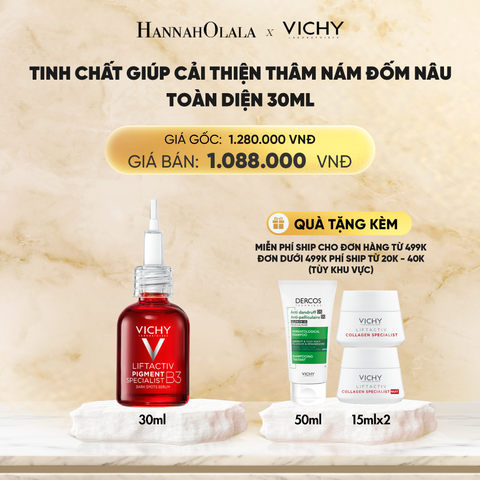  DEAL 8 TINH CHẤT GIÚP CẢI THIỆN THÂM NÁM ĐỐM NÂU TOÀN DIỆN VICHY LIFTACTIV B3 DARK SPOTS SERUM 30ML 
