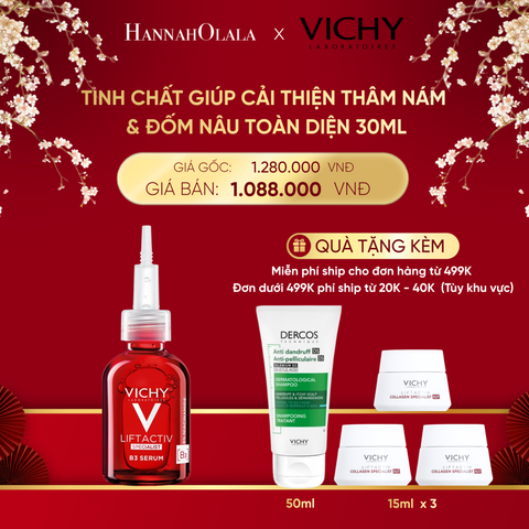  A1649_DEAL 8 TINH CHẤT GIÚP CẢI THIỆN THÂM NÁM ĐỐM NÂU TOÀN DIỆN VICHY LIFTACTIV B3 DARK SPOTS SERUM 30ML 