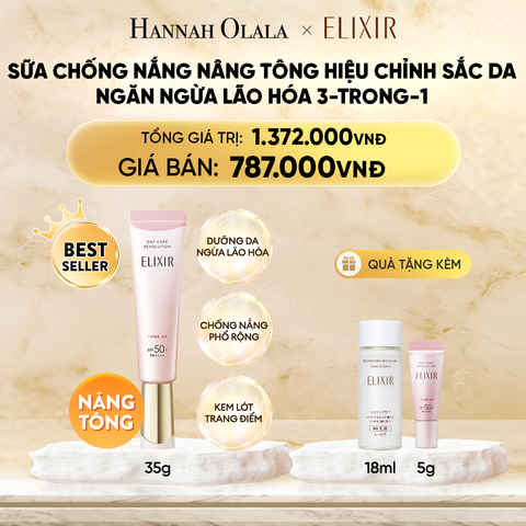  DEAL 8: SỮA CHỐNG NẮNG NÂNG TÔNG ELIXIR DAY CARE REVOLUTION TONE UP 35ML 