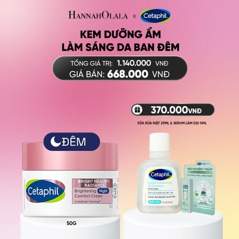  DEAL 8: KEM DƯỠNG ẨM SÁNG DA BAN ĐÊM DỊU LÀNH CHO DA NHẠY CẢM CETAPHIL BRIGHT HEALTHY RADIANCE NIGHT CREAM 50G_A1935 