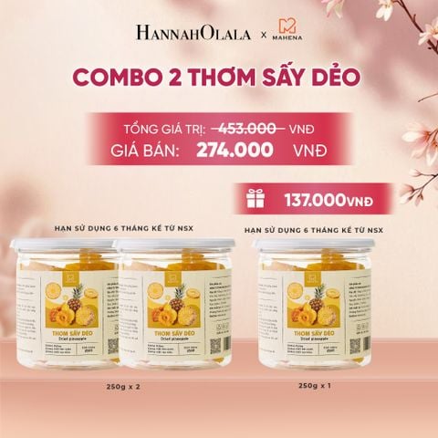 COMBO 2 THƠM SẤY DẺO 250G TẶNG 1 THƠM SẤY DẺO 250G DEAL 8: - A104 