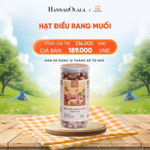  HẠT ĐIỀU RANG MUỐI 500G - DEAL 8: 