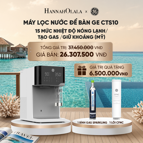  MÁY LỌC NƯỚC NÓNG LẠNH SPARKLING GE CTS10 - 15 MỨC NHIỆT ĐỘ NÓNG LẠNH/ TẠO GAS /GIỮ KHOÁNG (MỸ) - DEAL 8: 