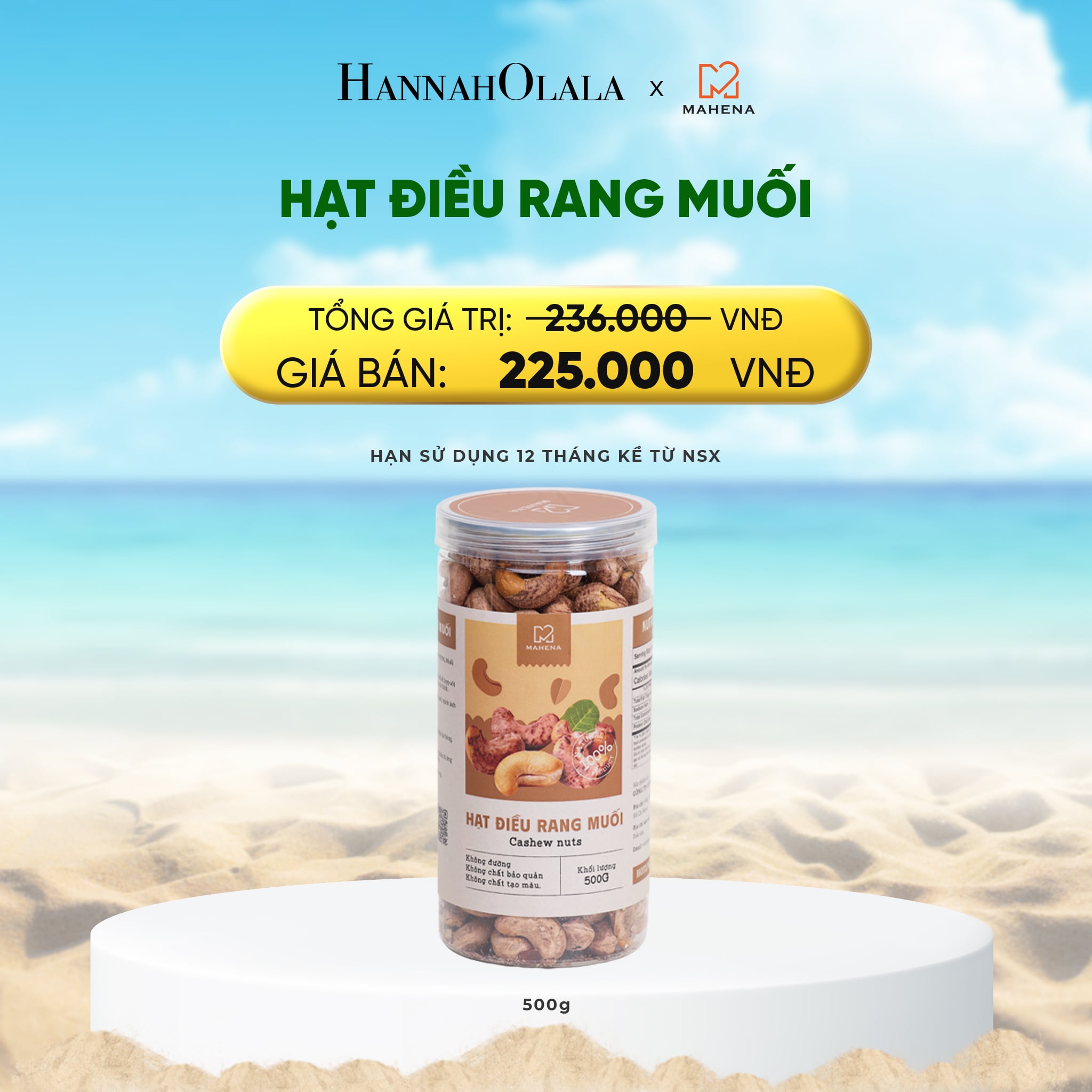 Hạt Điều Rang Muối Vỏ Lụa Toplinks (500G)