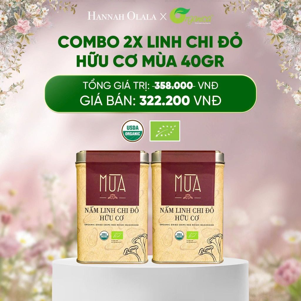  E551_DEAL 8: COMBO 2X LINH CHI ĐỎ HỮU CƠ MÙA 40GR 