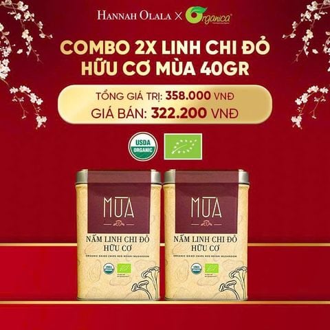  DEAL 8: COMBO 2X LINH CHI ĐỎ HỮU CƠ MÙA 40GR 