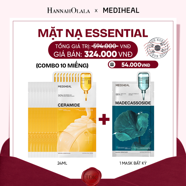  MEDIHEAL MẶT NẠ ESSENTIAL MASK 24ML (COMBO 10 MIẾNG) BẤT KỲ_M120 