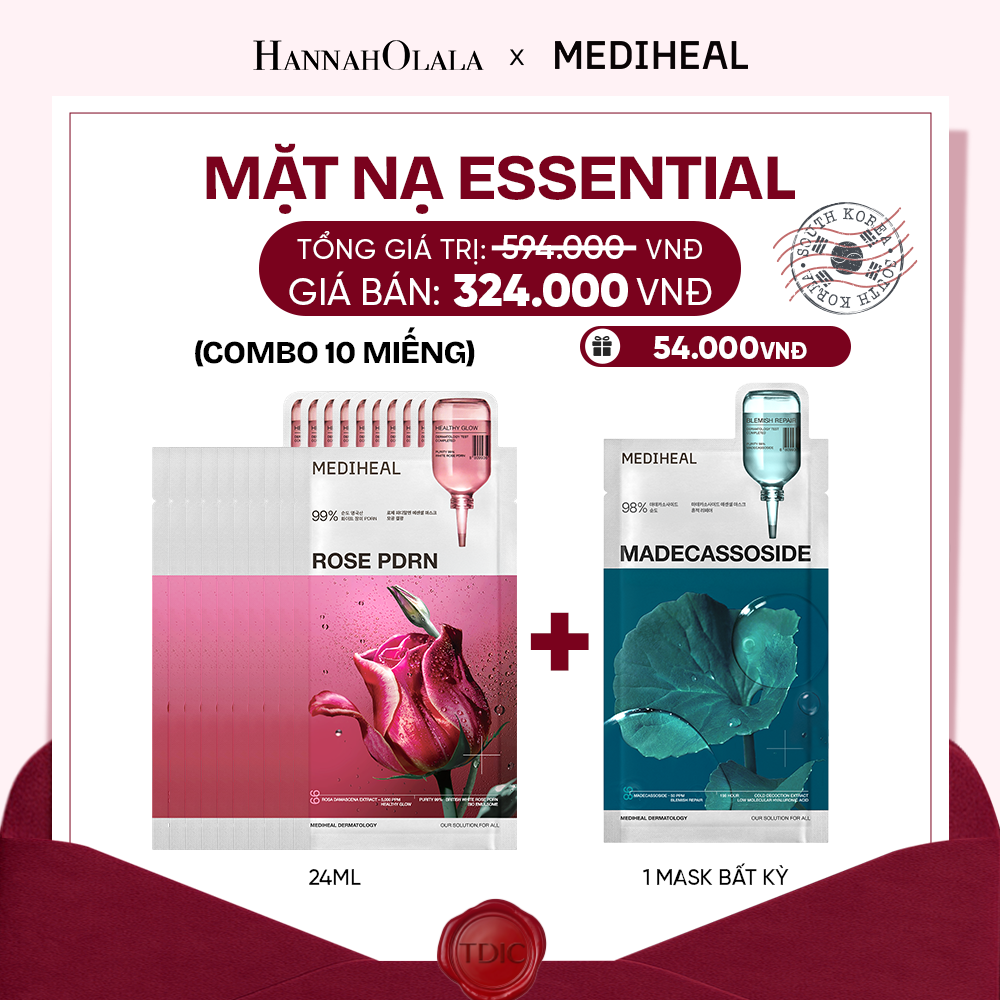  MEDIHEAL MẶT NẠ ESSENTIAL MASK 24ML (COMBO 10 MIẾNG) BẤT KỲ_M120 