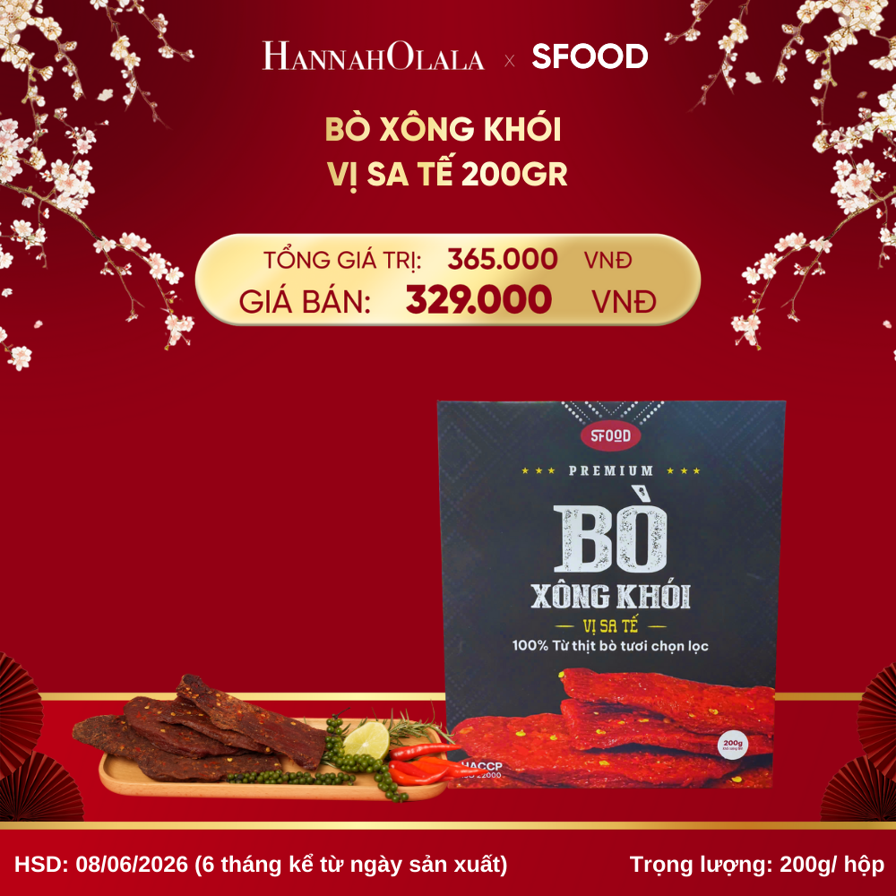  DEAL 08: BÒ XÔNG KHÓI – VỊ SA TẾ 200G 