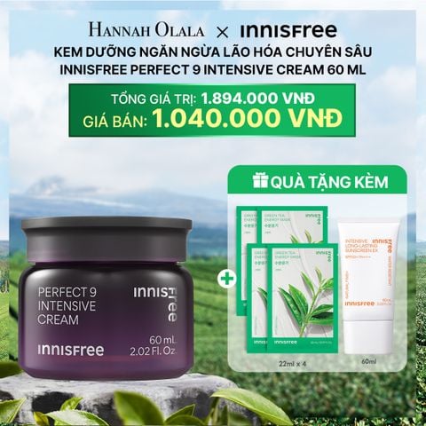  DEAL 8: KEM DƯỠNG NGĂN NGỪA LÃO HÓA CHUYÊN SÂU INNISFREE PERFECT 9 INTENSIVE CREAM 60ML 